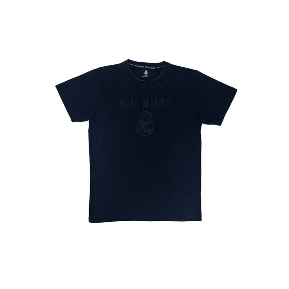 Real Madrid Mens Tonal T-shirt Navy Black Sz Large - Picture 8 of 12